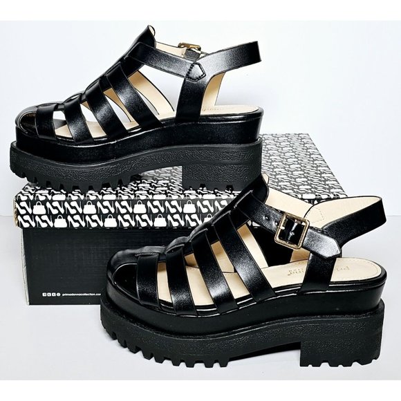 PRIMADONNA COLLECTION WOMEN SANDAL PLATFORM STRAPS EURO SIZE BLACK 00134 ECP - Picture 1 of 12